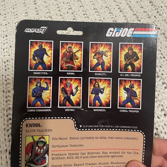 NEW Super7 - G.I. Joe Reaction Figures Wave 1A - Kwinn [New Toy] Action Figure - Picture 6 of 6